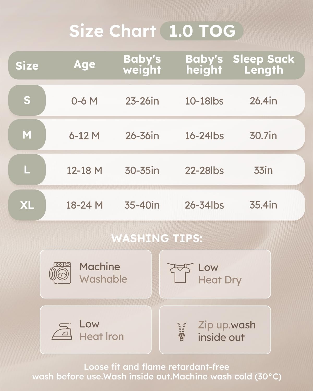 image:imageYoofoss Baby Sleep Sack 612 Months 1 Pack 05 Tog 100 Cotton amp 1 Pack 10 Tog Rayon Made from Bamboo Sleep Sack