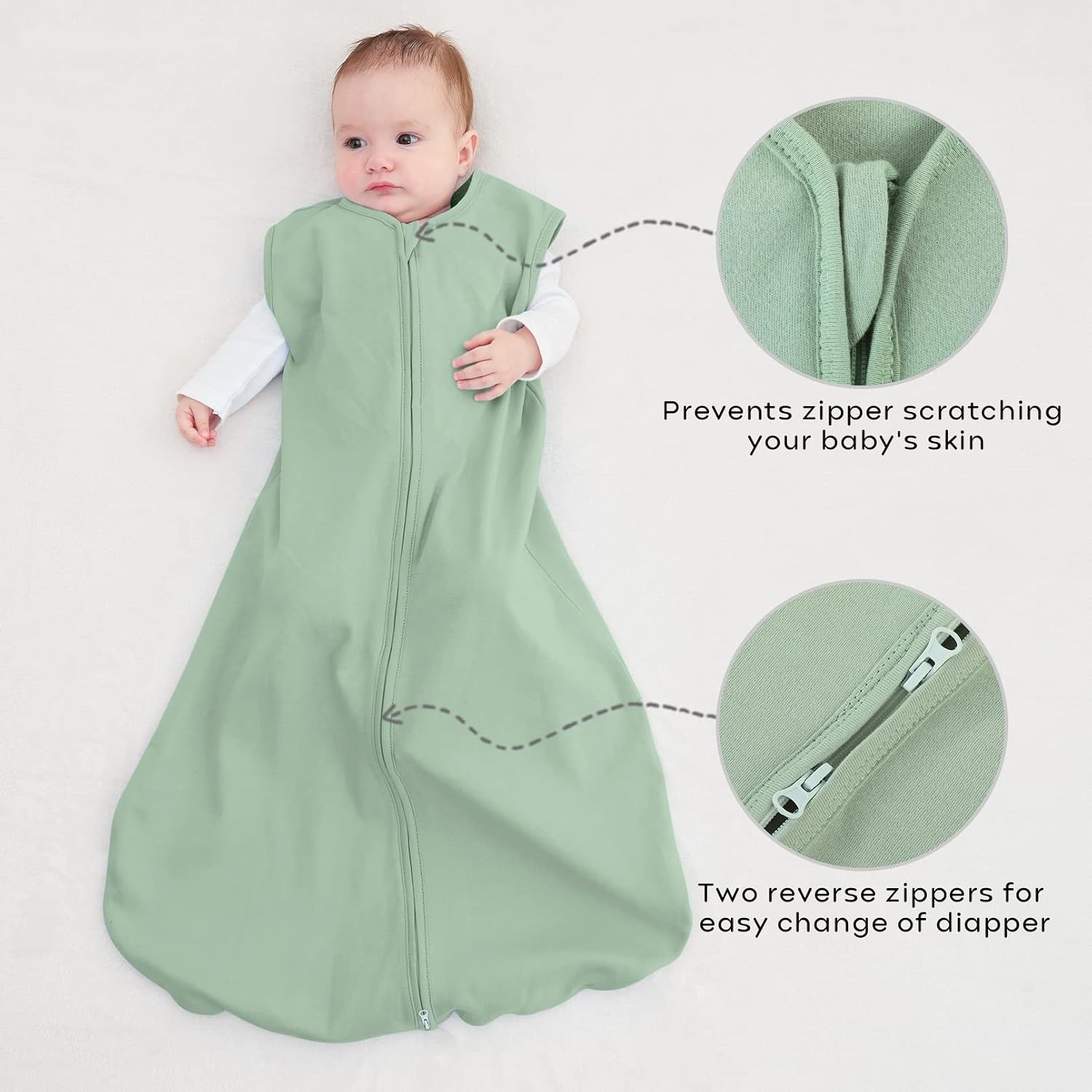 image:imageYoofoss Baby Sleep Sack 612 Months 3 Pack Banana green amp 1 Pack Giraffe 100 Cotton TOG 05