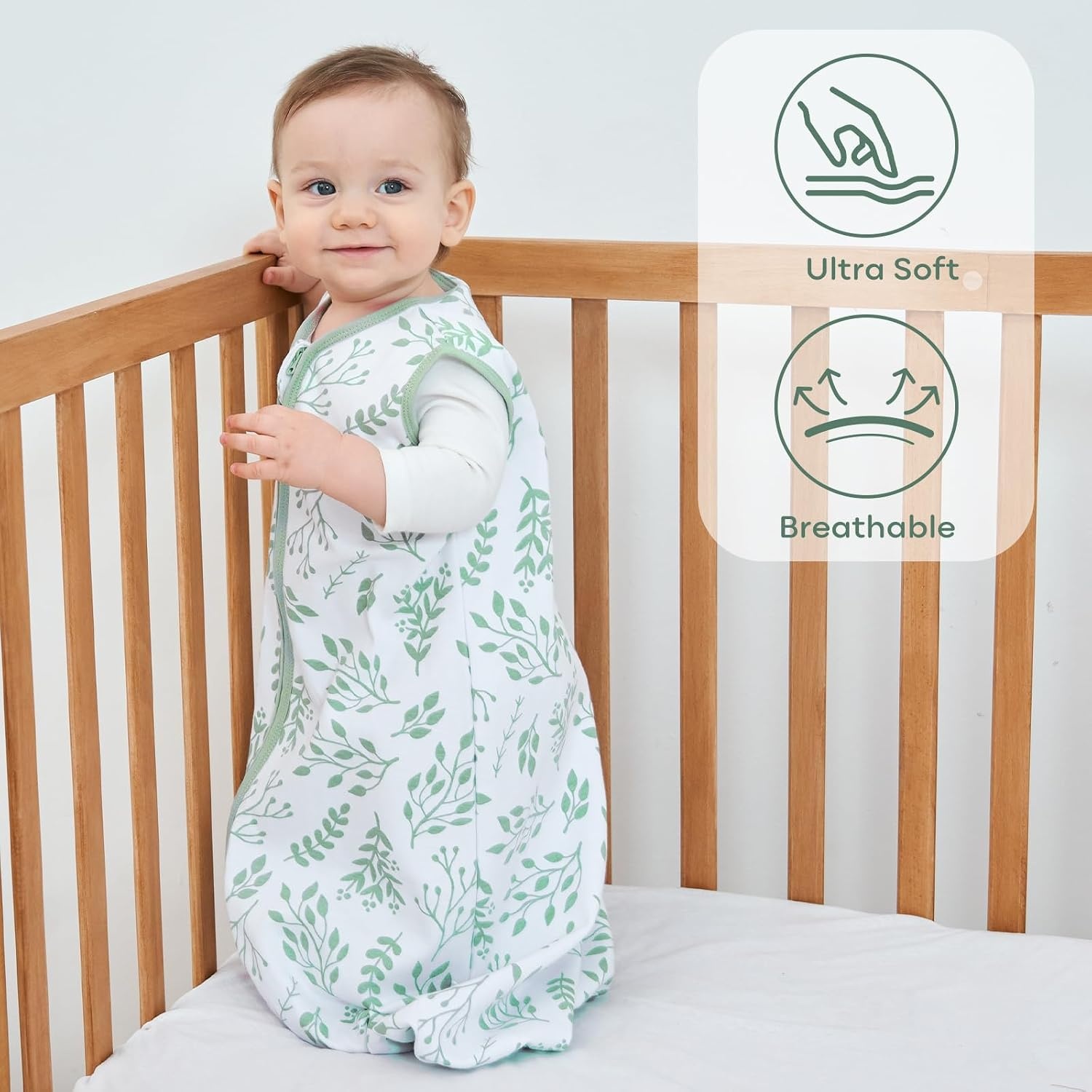 image:imageYoofoss Baby Sleep Sack 612 Months 3 Pack Banana green amp 1 Pack Giraffe 100 Cotton TOG 05