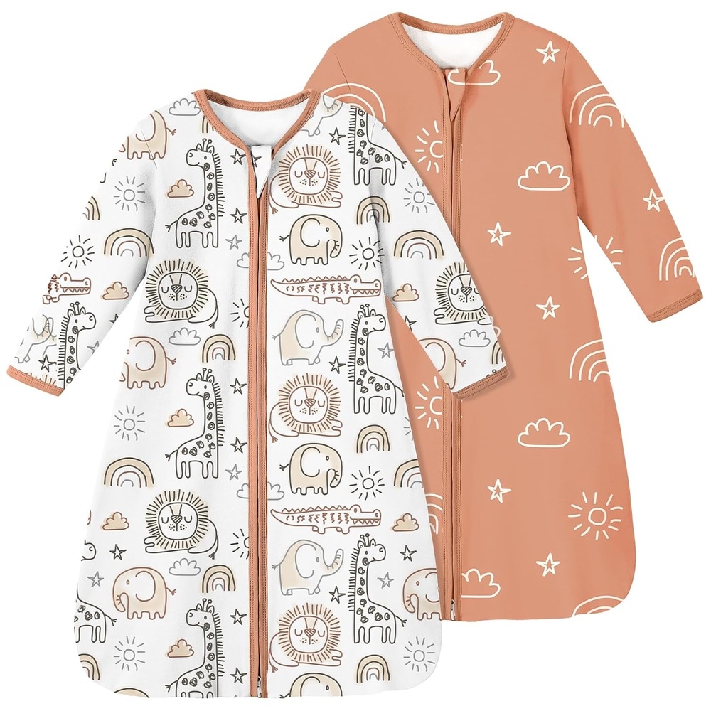 image:imageYoofoss Baby Sleep Sack 03 Months 100 Cotton Long Sleeve 2 Pack 05 Tog05 Togbrown