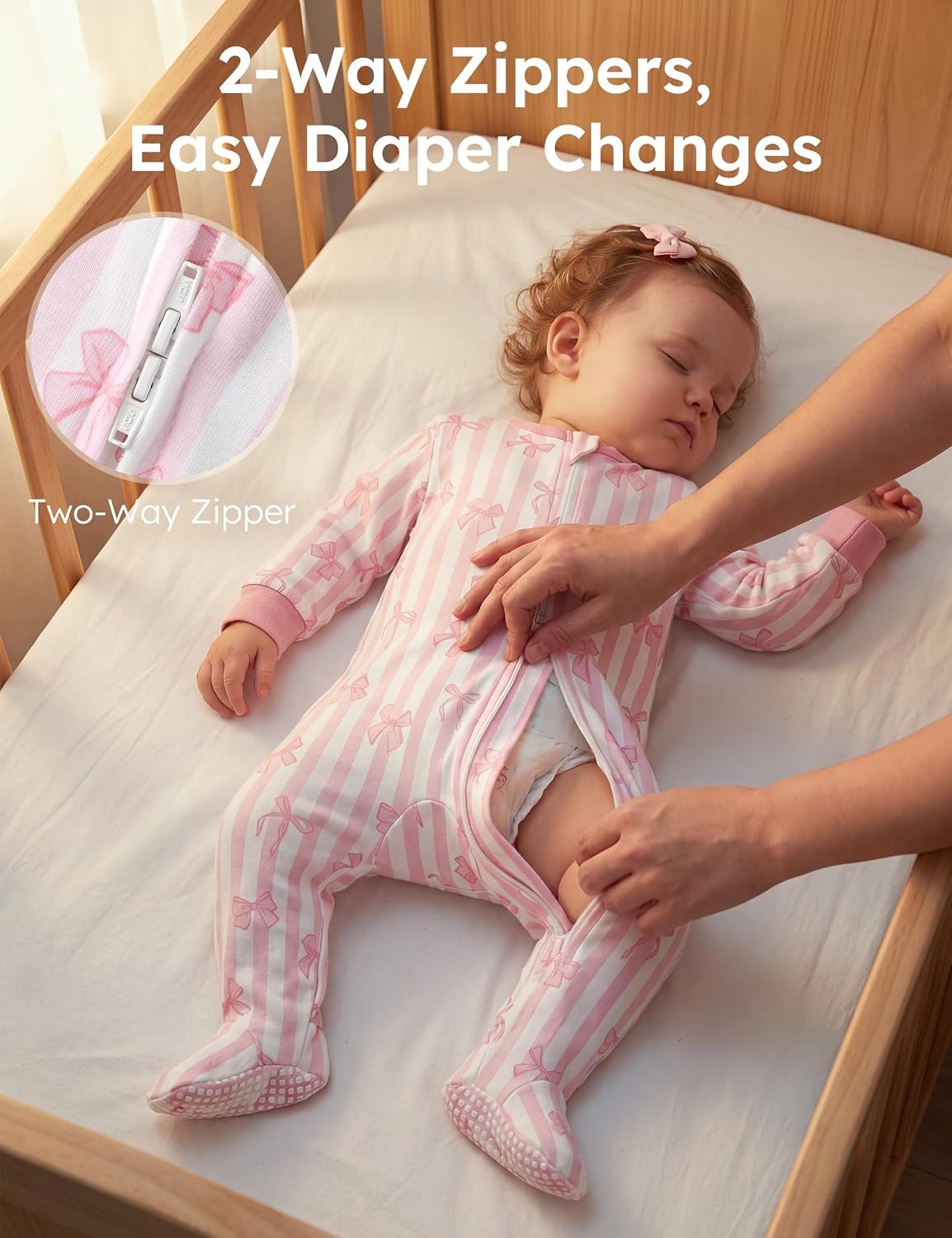 image:imageYoofoss Toddler Pajamas 100 Organic Cotton Baby Sleepers for Boy GirlBlossombowknot
