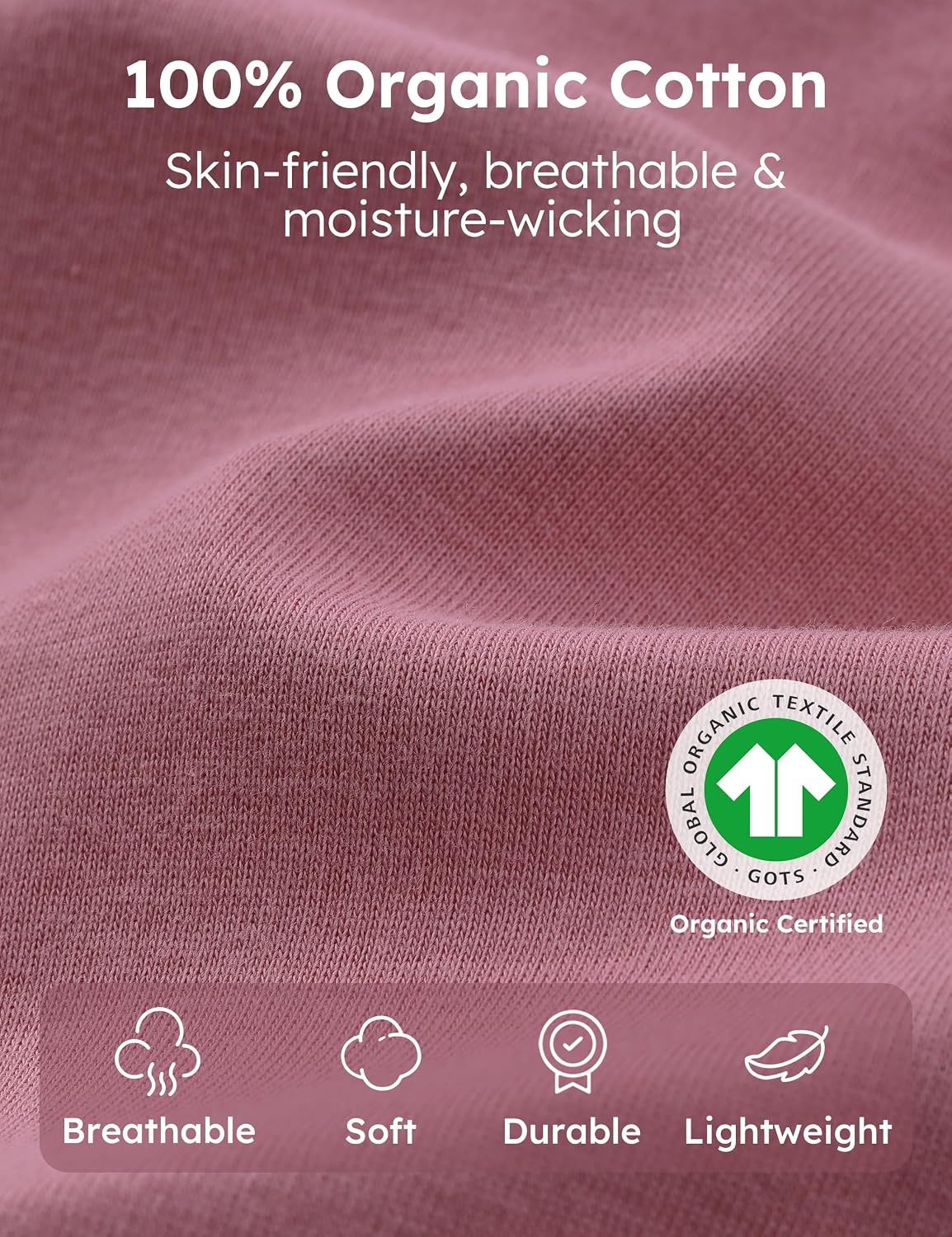 image:imageYoofoss Toddler Pajamas 100 Organic Cotton Baby Sleeper for Boys Girls 2way Zipper Footless Romper 3 Pack Baby PjsPurple Pink Cherry Blossom